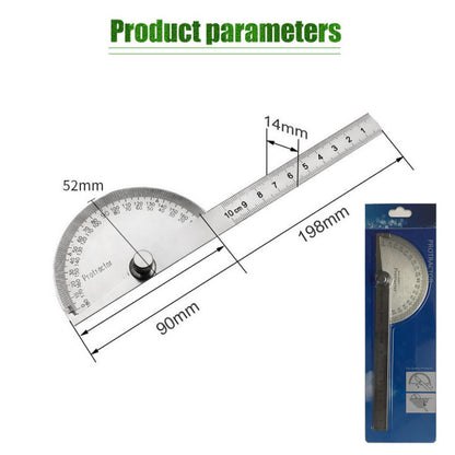 LUMISPARK TXP180 Angle Ruler - Stainless Steel 180 degree Protractor - Angle Finder - Drafting Ruler Tool