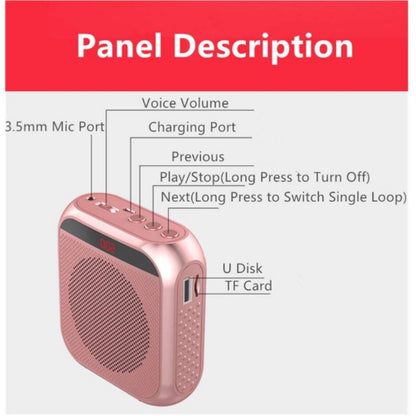 Synchronicity Digitools V100 - Portable Voice Amplifier with Wired Microphone Headset & Waistband | Rechargeable Synchronicity V100 | Supports MP3 Format Audio for Teacher, Taxi Driver, Coaches, Training, Tour Guide | Synchronicity V100